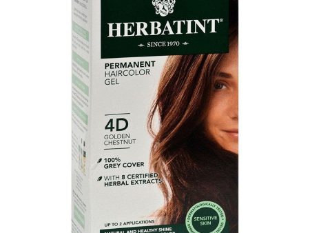 Colorant Permanent à Cheveux - Châtain Doré 4D Sale