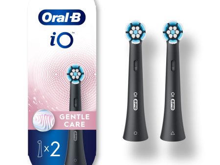 Oral-B iO Gentle Care Replacement Heads, Electric Toothbrush Brush Heads, Black, 2 Count Online