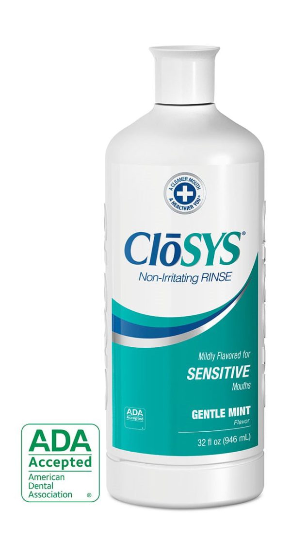 CloSYS Sensitive Mouthwash, Gentle Mint, 32 oz For Sale