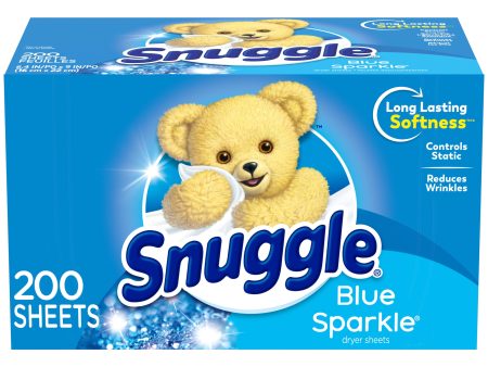 Snuggle Fabric Softener Dryer Sheets, Blue Sparkle, 200 Count Online now