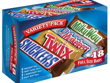 Snickers, Twix, Milky Way & More Assorted Milk Chocolate Candy Bars - 18 Ct Sale