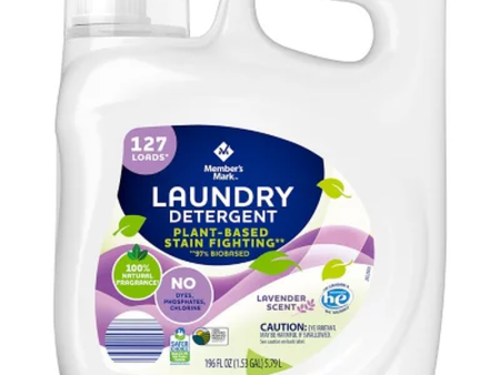 Member s Mark Plant Based Liquid Laundry Detergent, Lavender Scent (196 fl. oz., 127 loads) Discount