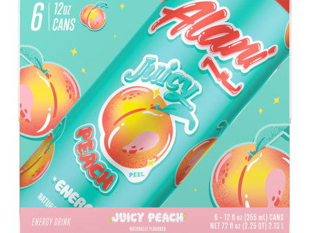 Alani Nu Energy Drink - Juicy Peach - 12oz Cans (6 Pack) Fashion