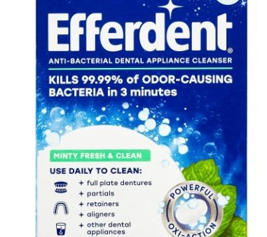 Efferdent Retainer & Denture Cleaner Tablets, Minty Fresh & Clean, 126 Count Sale