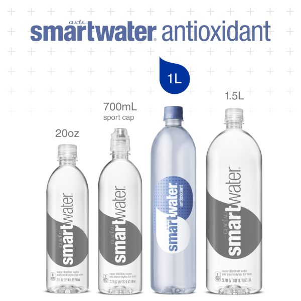 smartwater antioxidant premium vapor distilled enhanced water, 33.8 fl oz, 12 count bottles Online Hot Sale