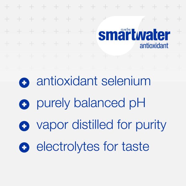 smartwater antioxidant premium vapor distilled enhanced water, 33.8 fl oz, 12 count bottles Online Hot Sale