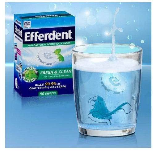 Efferdent Retainer & Denture Cleaner Tablets, Minty Fresh & Clean, 126 Count Sale