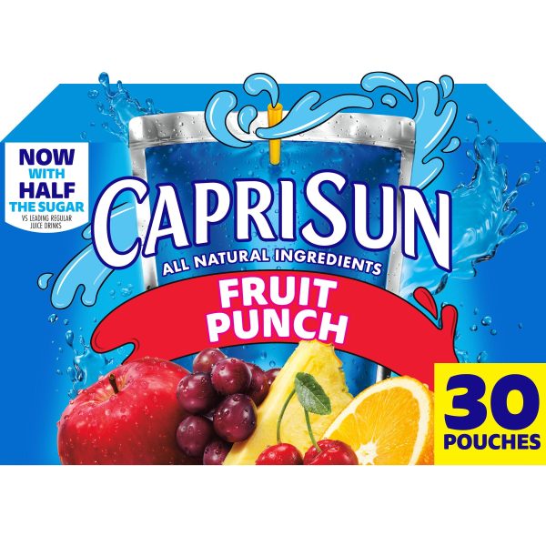 Capri Sun Fruit Punch Juice Box Pouches, 30 ct Box, 6 fl oz Pouches For Discount