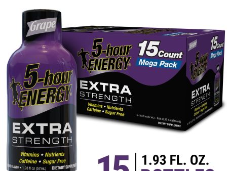 5-hour ENERGY Shot, Extra Strength, Grape, 15 Count Cheap