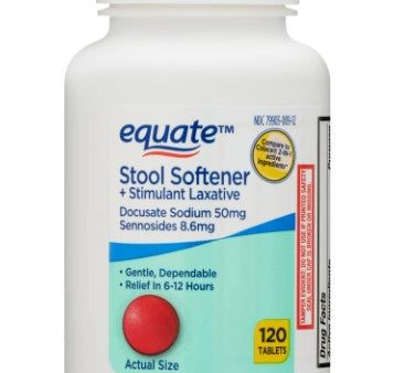 Equate Stool Softener Plus Stimulant Laxative Tablets for Constipation, 120 Count Online