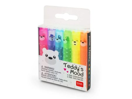 Set di 6 Mini Evidenziatori - Teddy s Mood Online