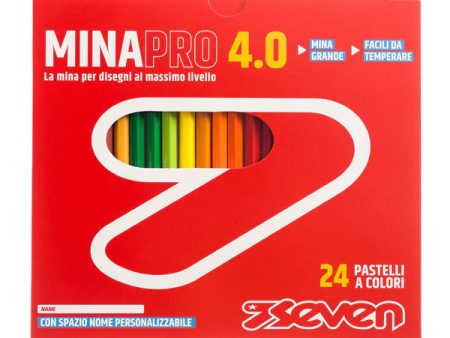 24 Pastelli a Colori Seven® MinaPro 4.0 Hot on Sale