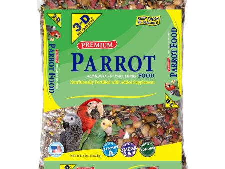 3-D Pet Products Premium Parrot Bird Food, Seeds; 8 lb. Bag Cheap