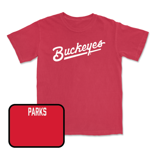 Red Women s Gymnastics Script Tee   - Katlynn Parks Online