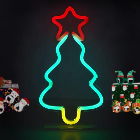 Insegna luminosa LED - Albero di Natale Discount