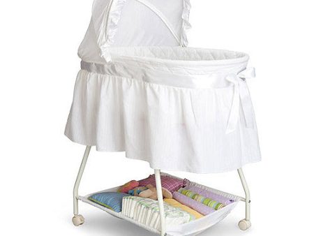 Delta Children Classic Sweet Beginnings Bassinet, White For Sale