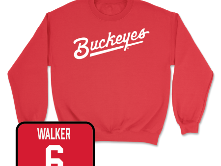 Red Men s Lacrosse Script Crew  - Jewel Walker Online Sale