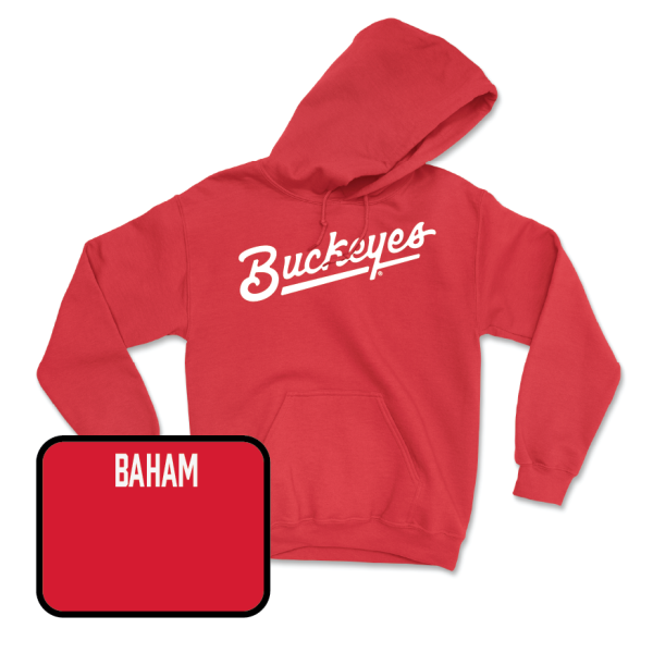 Red Women s Gymnastics Script Hoodie   - Kerrington Baham Hot on Sale