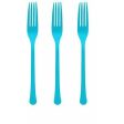 Amscan 8017.54 Premium Caribbean Blue Plastic Forks, 48ct Online