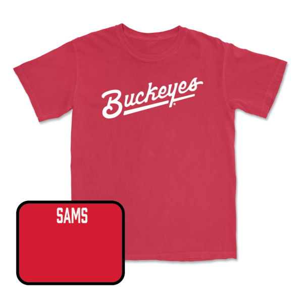 Red Women s Gymnastics Script Tee   - Reagan Sams For Discount