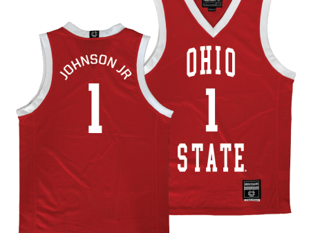 Ohio State Men s Red Basketball Jersey  - Meechie Johnson Jr Online now