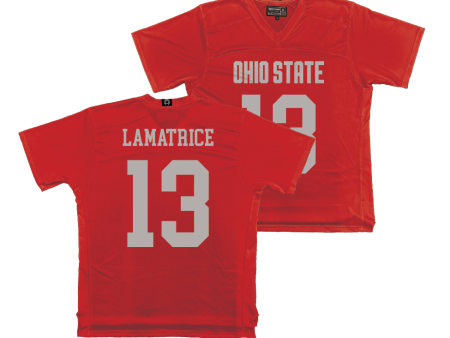 Ohio State Men s Lacrosse Red Jersey  - Angelo Lamatrice Online Hot Sale